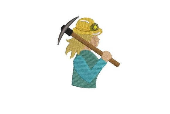 A Craft Fair Booth Review of the Female Coal Miner Embroidery Design