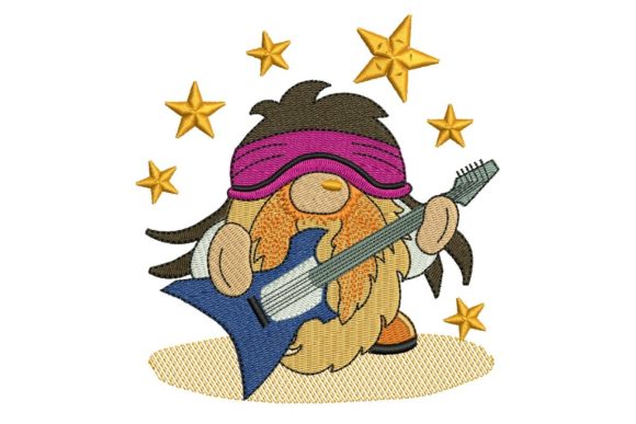 A Designer's Review of the Rock Star Gnome Embroidery File