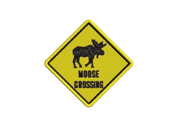 A Practical Review of the Moose Crossing Sign Embroidery Design