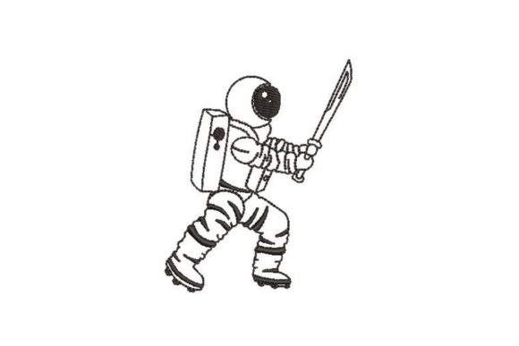Astronaut Holding Samurai Sword: An Embroidery Designer's Review