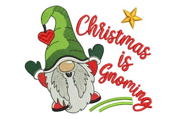 Christmas is Gnoming: A Cozy Embroidery Review