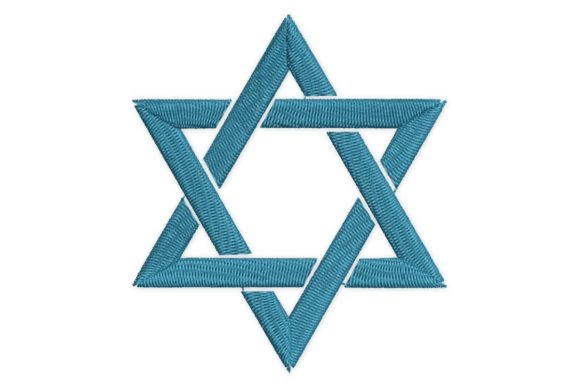 Jewish Star Embroidery Design for Holiday Projects