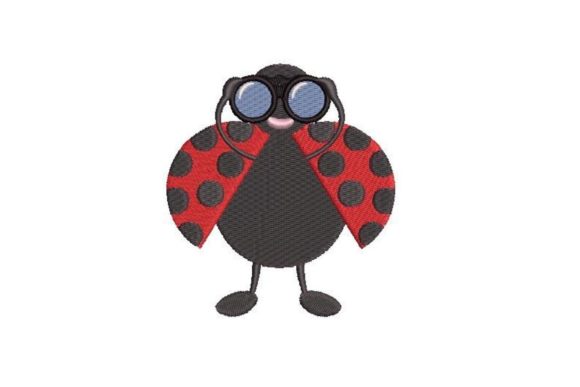 Ladybug Holding Binoculars Embroidery Design Review