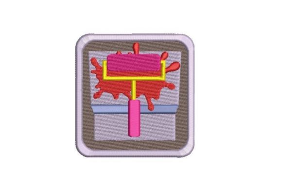Paint Roller: A Weekend-Ready Embroidery Design for Boutique Apparel