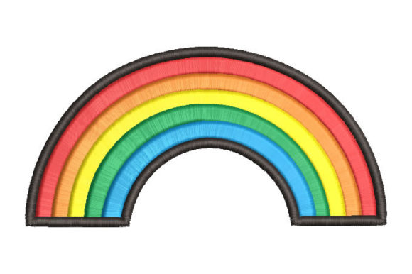 Rainbow Colors with Black Border Embroidery Review
