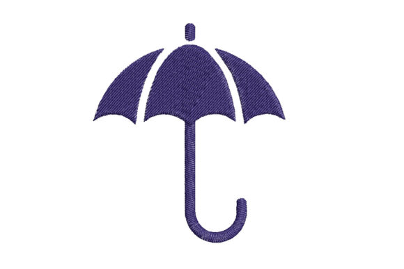 Umbrella Embroidery Design for Boutique Apparel & Sweatshirts